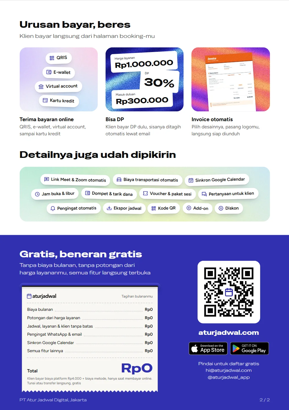 Brosur A5 halaman belakang