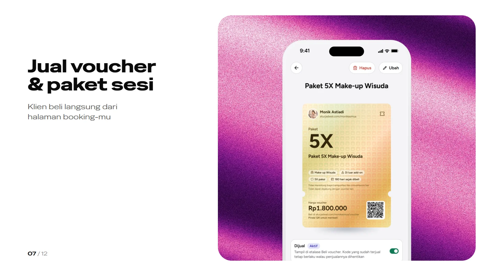 Slide 7: Jual voucher & paket sesi
